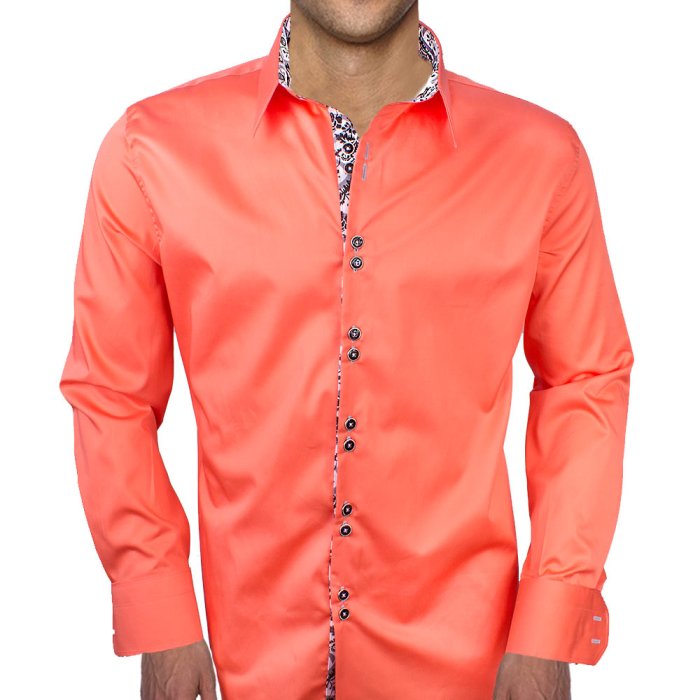 Coral dress shirts for men