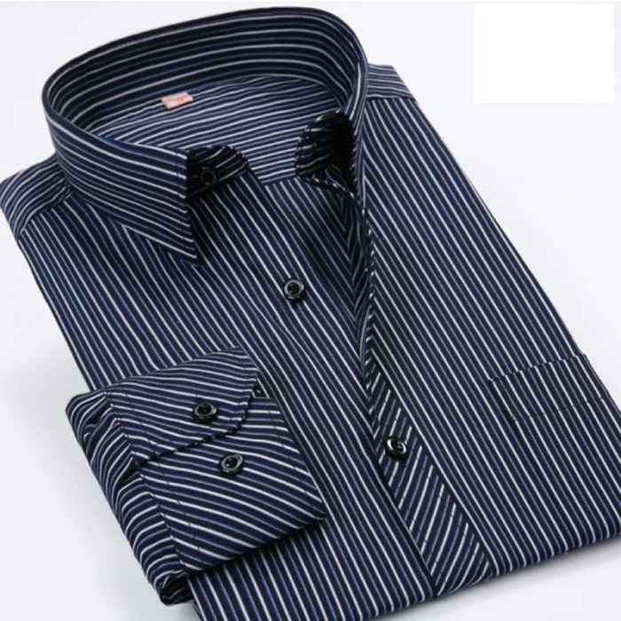 Striped men's dress shirt