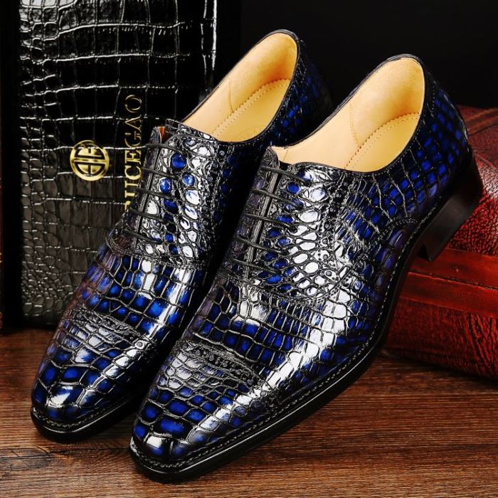 Mens dress shoes crocodile