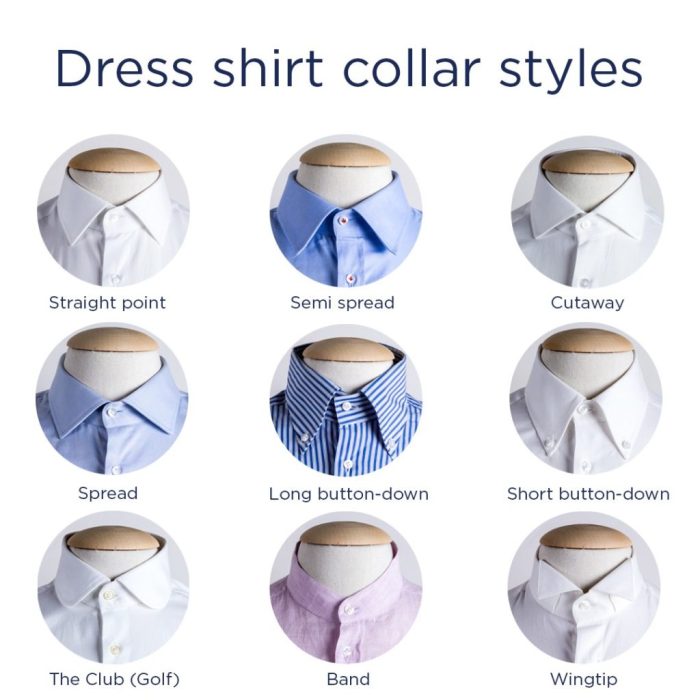 Mens dress shirt collar