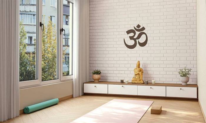 How to decorate a yoga room