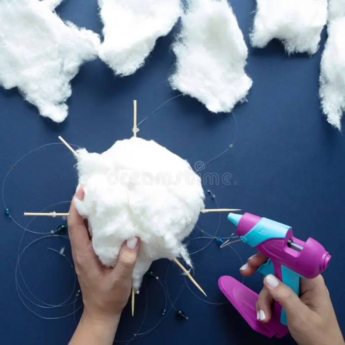 How to make cotton clouds decoration