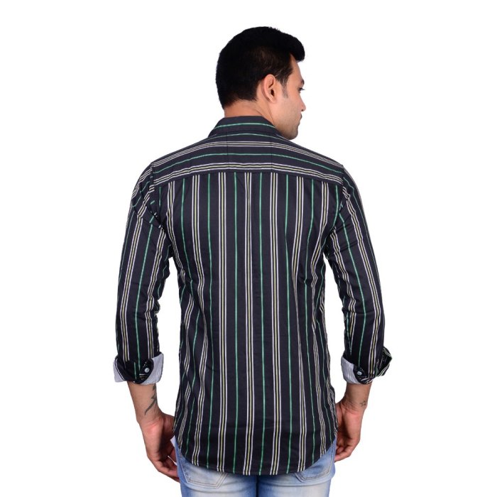 Striped men's dress shirt