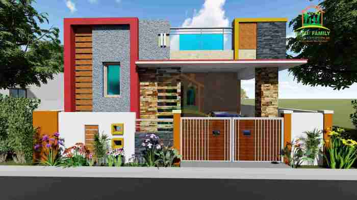 Desain rumah memanjang 4 x 25