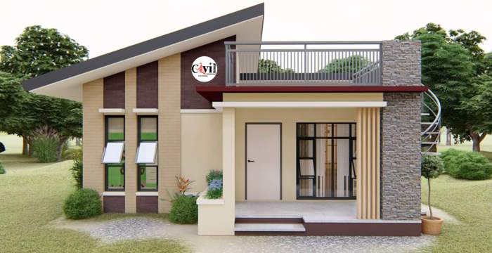 Desain rumah luas tanah 84 2 lantai