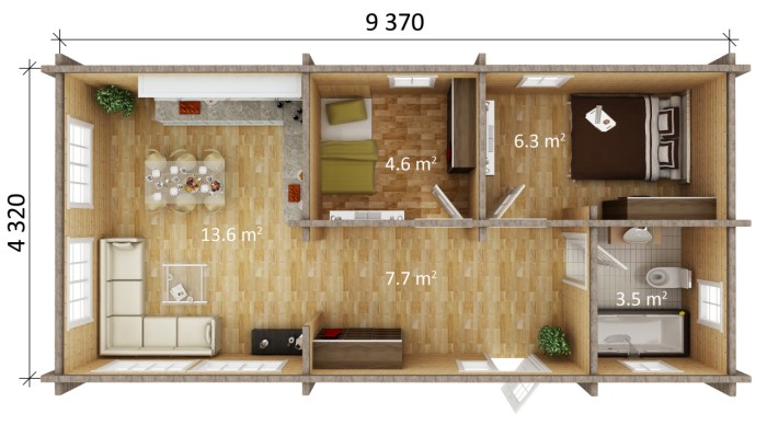 Desain rumah luas tanah 36