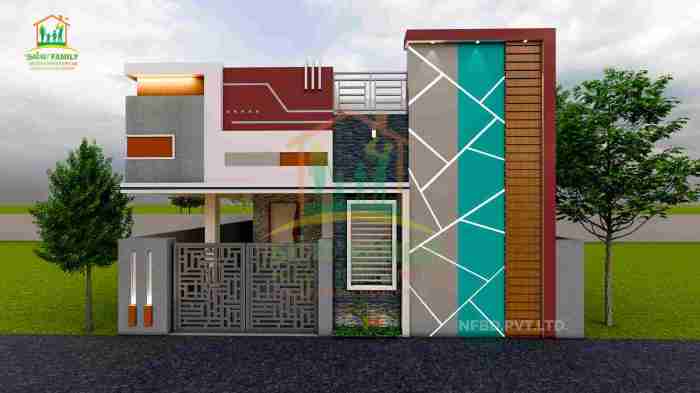 Desain rumah memanjang 4 x 25