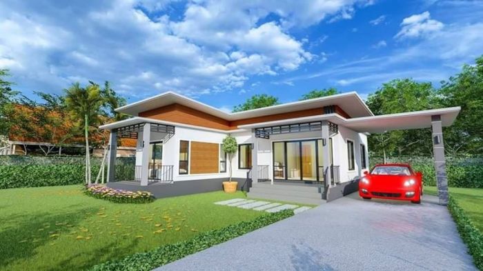 Desain rumah lahan l