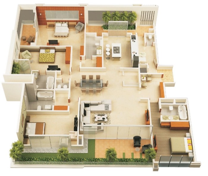 Desain rumah luas 4 tumbak