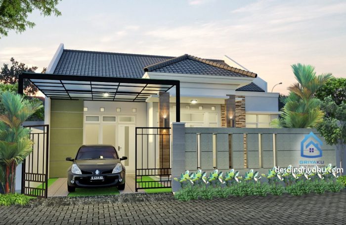 Desain rumah mewah 10x15 1 lantai